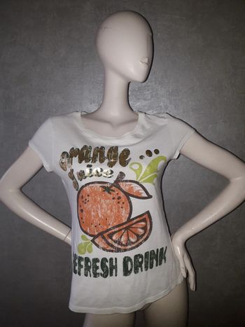 tee shirt doré et blanc zara taille 38/40