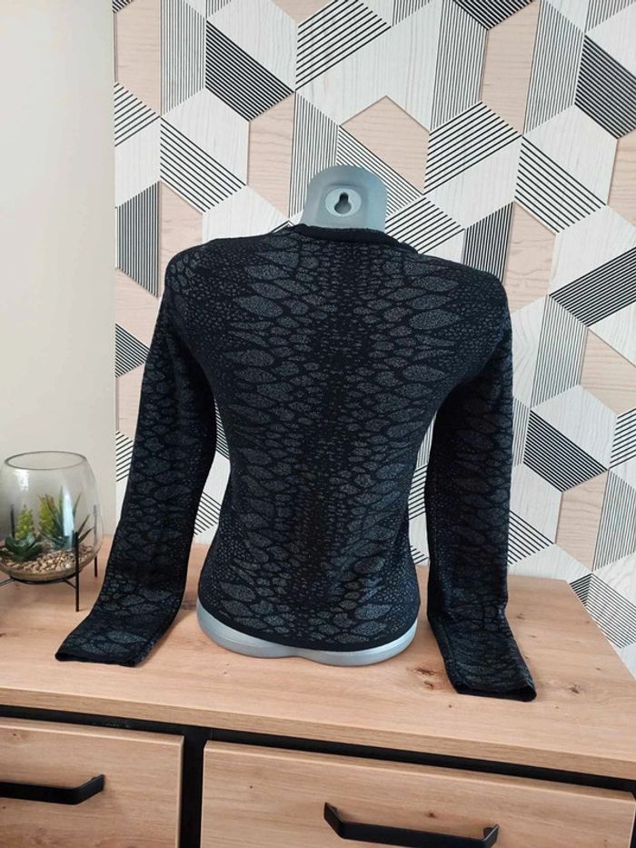 Joli pull Zara noir et argenté - photo numéro 4
