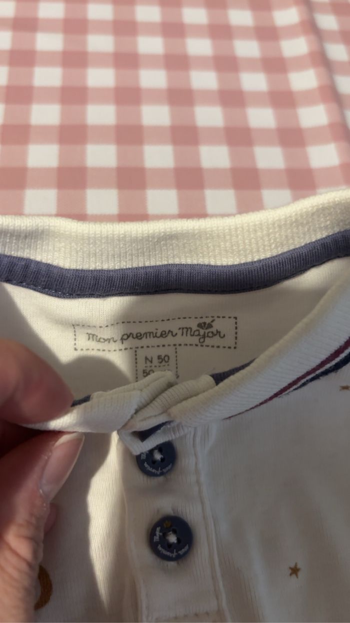 Polo body neuf - mon premier major - naissance + body offert et bavoir offert - photo numéro 3