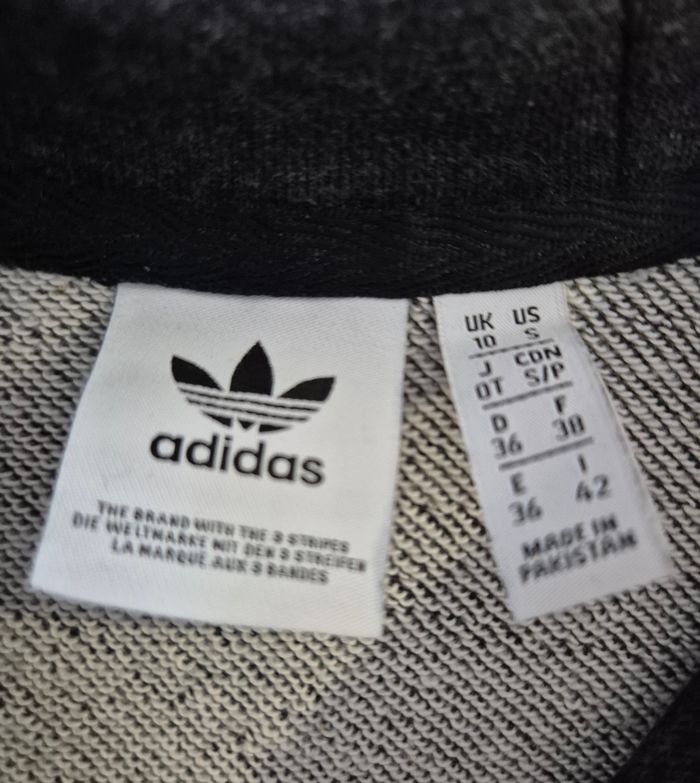 Sweat à capuche homme Adidas gris foncé Taille 38 - photo numéro 3