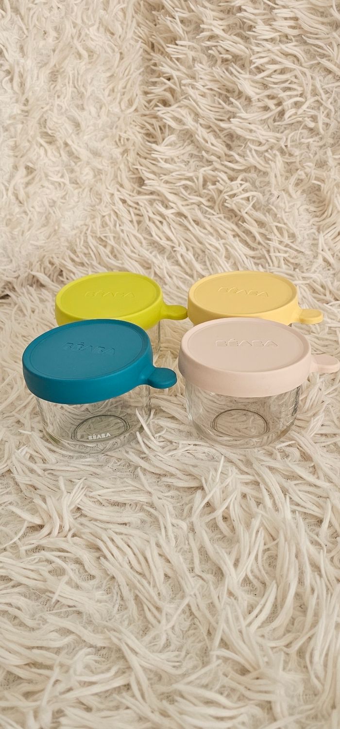 Lot de 4 pots en verres Béaba 150ml
