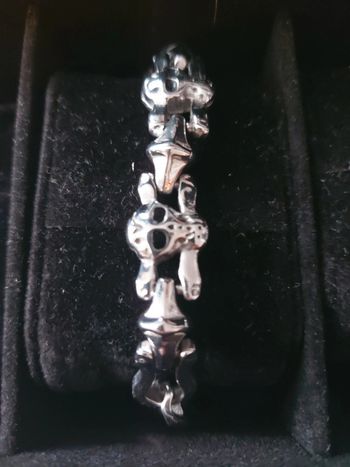 Bracelet tête de mort acier