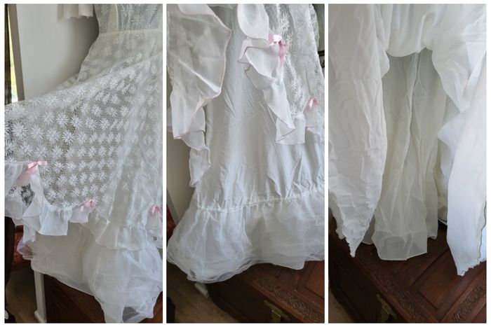 Robe en dentelle blanche vintage Belle époque - photo numéro 7