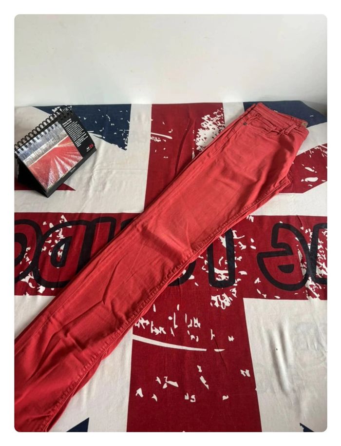 Jeans Celio rouge straight fit taille 38 C15 - photo numéro 14