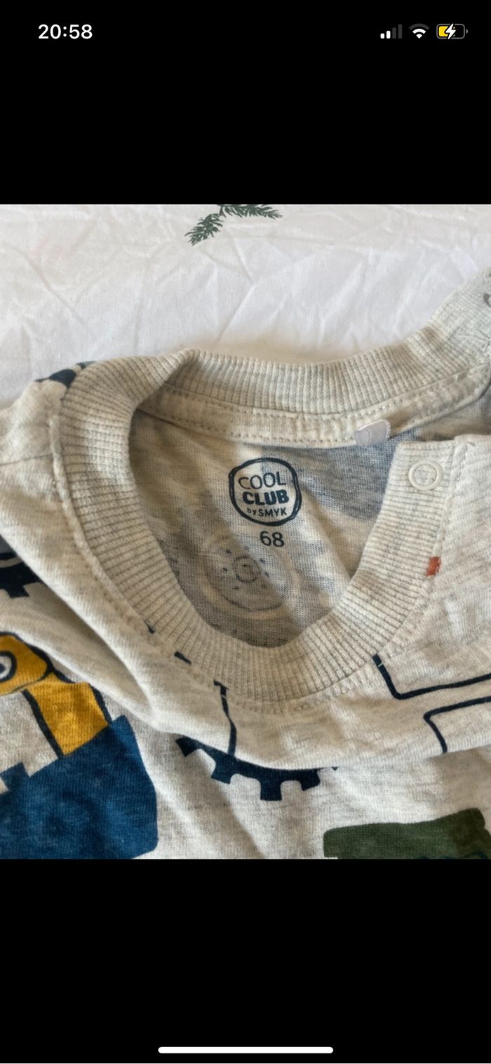 Ensemble pantalon jogging tee shirt ML tracteur véhicule garçon 6 mois - photo numéro 3