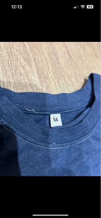 Teeshirt manches courtes bleu marine vert motif tropical 5 ans