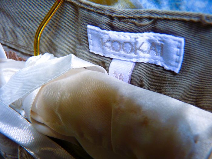 Short jean femme Kookai S 36 kaki fleurs brodées rock TBE - photo numéro 3