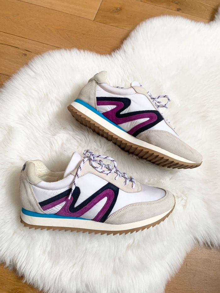 Très belle baskets en cuir suédé Claudie Pierlot Paris | pointure 41 | neuf avec étiquette - photo numéro 4