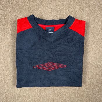 Pull polaire Umbro vintage bleu marine et rouge taille Large