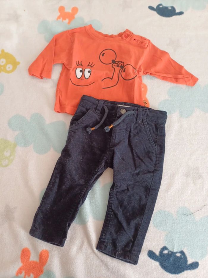 Ensemble pantalon avec t-shirt 3 mois