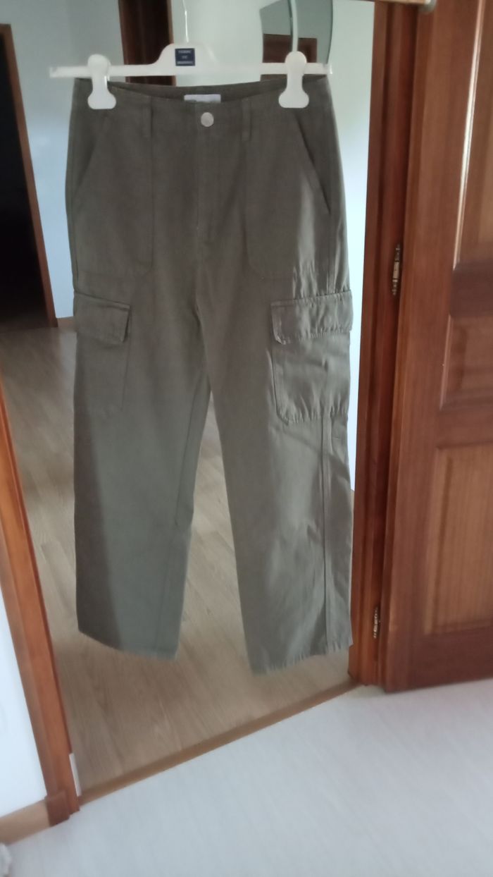 3 pantalons "Baggy" kaki,noir et gris foncé - photo numéro 2