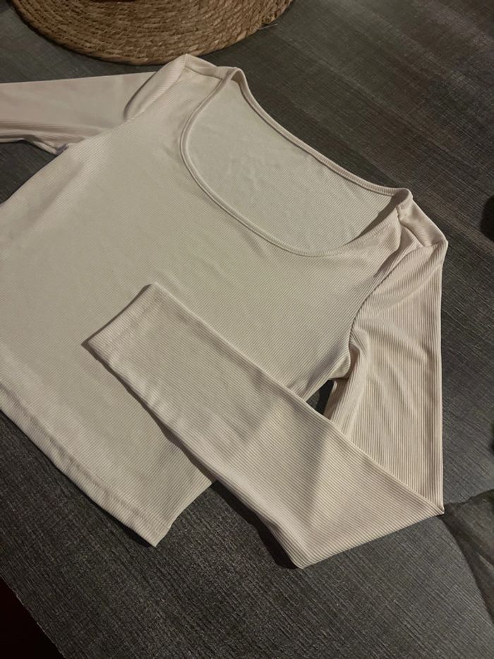 T-shirt manches longues taille 36 couleur beige - photo numéro 2