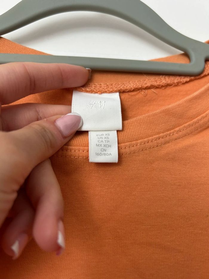 robe t-shirt sans manche orange H&M xs neuf - photo numéro 7