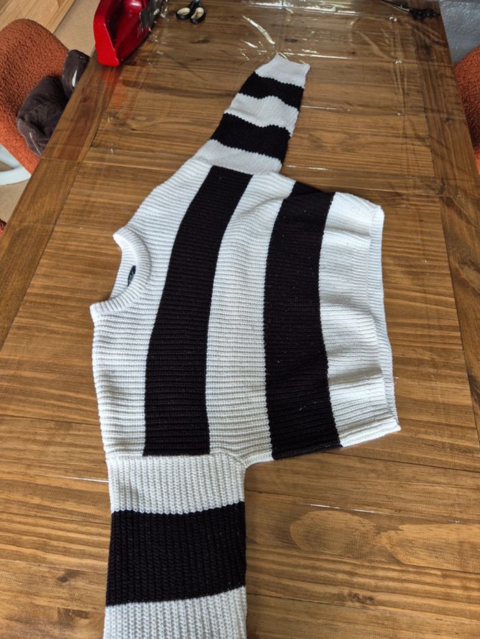 Pull rayé noir et blanc - photo numéro 2