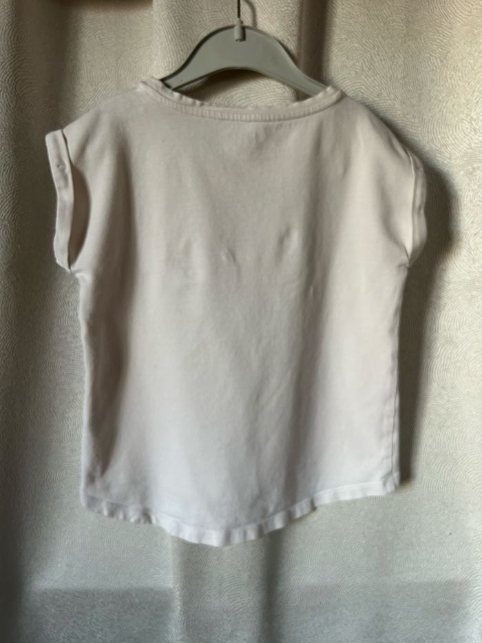 T-shirt rose cœur dentelle beige 4 ans Vert baudet - photo numéro 5