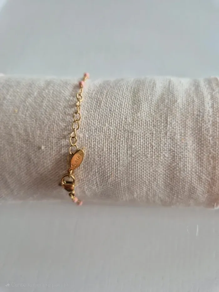 bracelet étoile dorée or perles rose
🌸 en acier inoxydable - photo numéro 3