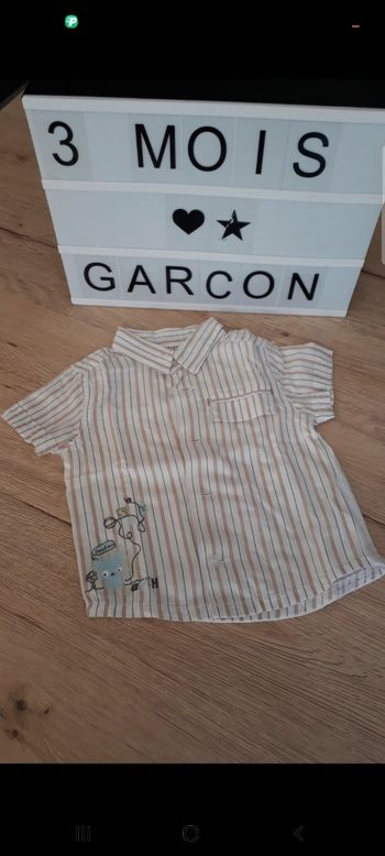 Chemise manche courte rayé