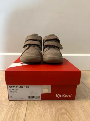 Kickers kickmary en cuir taupe 20