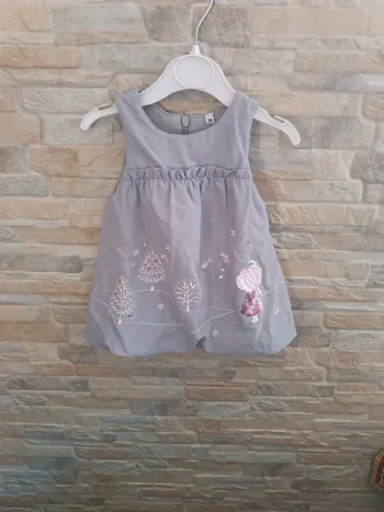 Robe chasuble grise à paillettes 3M