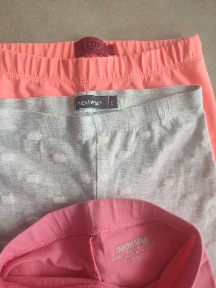 Lot de 3 leggings courts 5 ans - photo numéro 2
