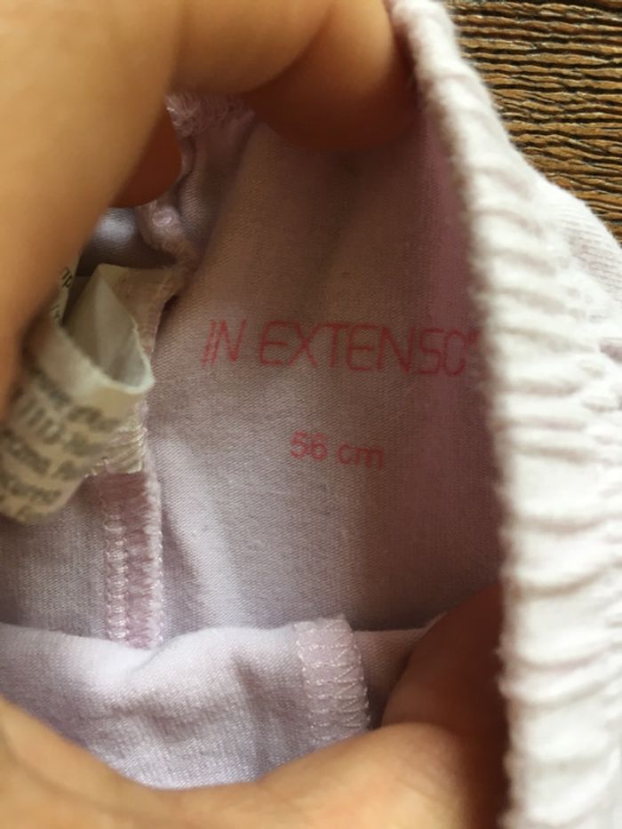 Lot 2 leggings roses/imprimé léopard/uni clair/1-3mois - photo numéro 2