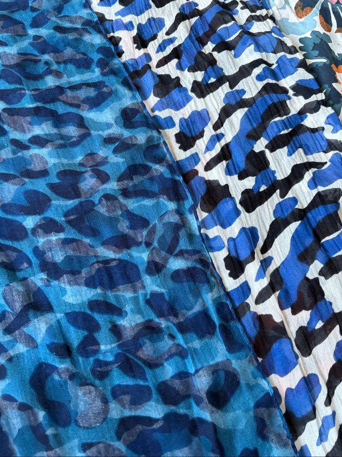 Lot de 2 étoles léopard bleues - photo numéro 5