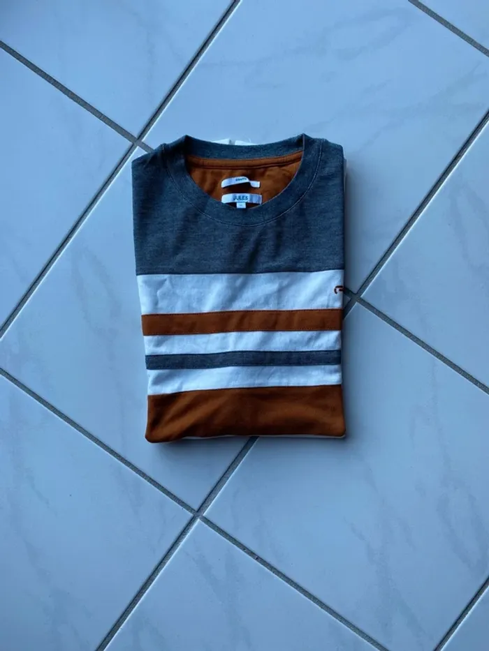 Polo en maille rayé homme JULES – style casual chic taille M