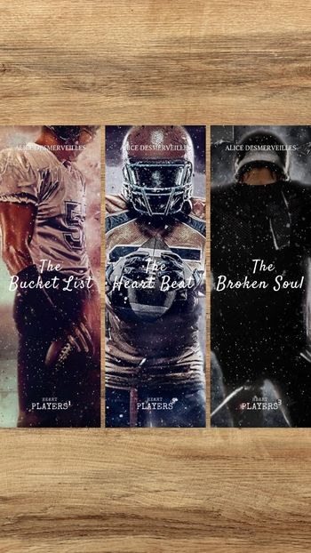 Marque page The Bucket List, The Heart Beat et The Broken Soul tome 1 à 3