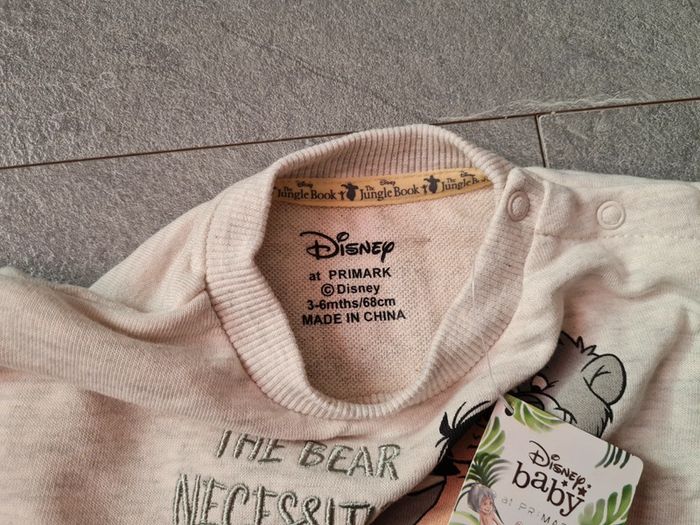 Sweat le livre de la jungle "baloo" taille 3-6 mois disney at primark neuf - photo numéro 3