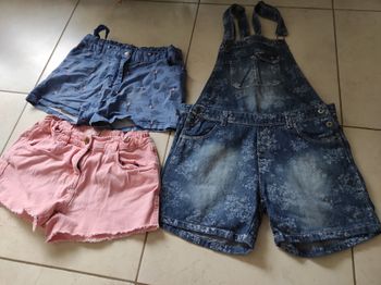 Lot short et salopette short 12 ans fille