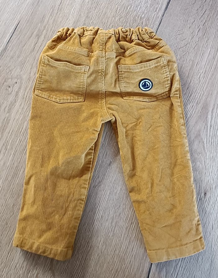 Pantalon 18 mois petit bateau velours jaune - photo numéro 3