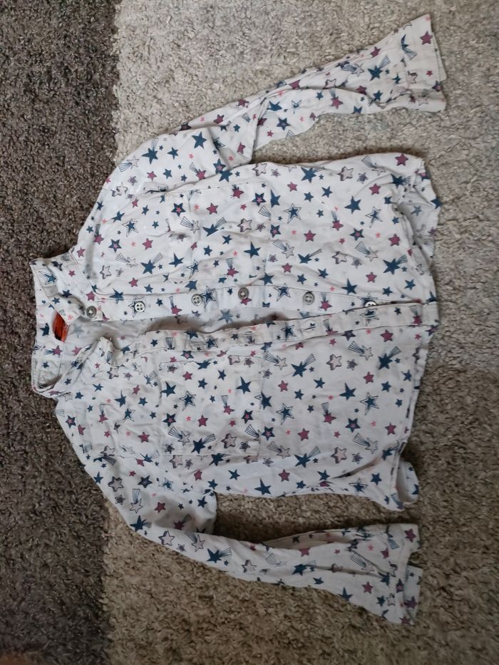 Chemise manches longues fille avec motifs "étoiles" TBE 3 ans Tape à l'Oeil - photo numéro 2
