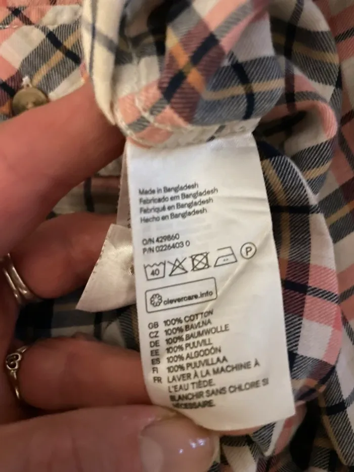 Chemise femme à carreaux H&M taille 34 -XS très bon état - photo numéro 7