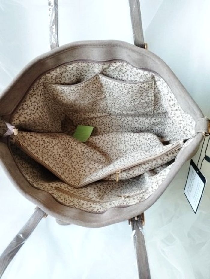 Cabas suédine taupe - photo numéro 3