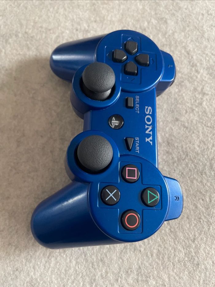 Manette PlayStation 3 PS3 Dualshock 3 Sixaxis 500 mA Officiel Très Bon État Bleu - photo numéro 2
