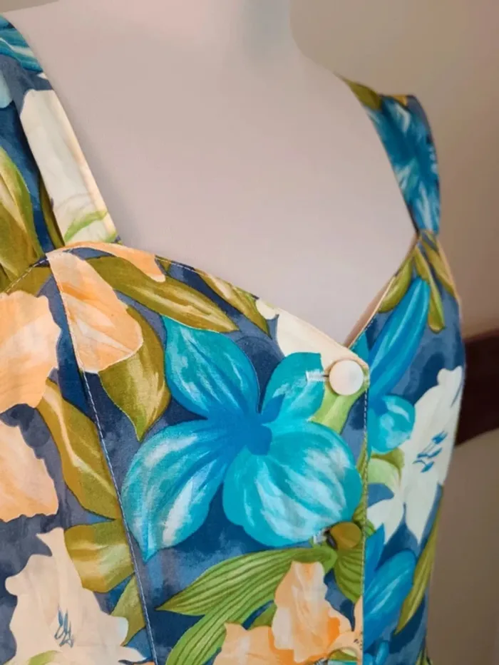 Robe débardeur jupon fleurie - photo numéro 8