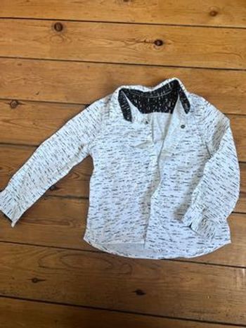 Chemise IKKS blanche trait noir