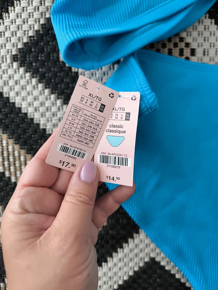 Bikini Bleu - Taille XL 42 - neuf - photo numéro 3