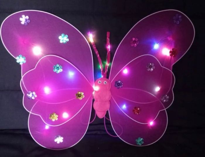 Deguisement papillon rose fushia LED 3-6ans - photo numéro 6