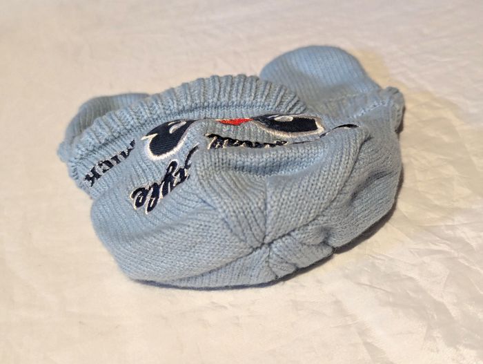 Bonnet Cache Oreilles Bleu Dessin Mickey Ecritures Original Style Vêtement Accessoire Petits Enfants - photo numéro 3