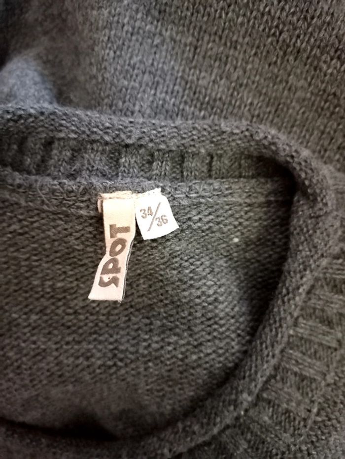 Pull long gris manches courtes - photo numéro 5