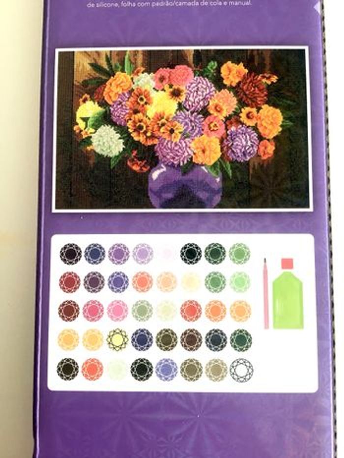 Painting  diamant bouquet de fleurs - photo numéro 2