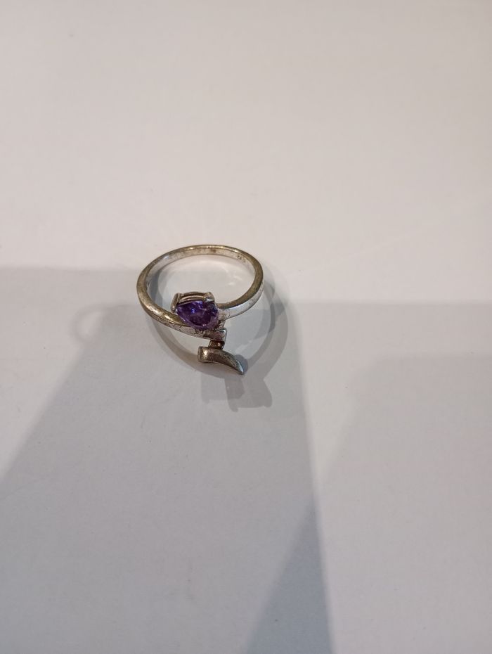 Bague pierre violette 19 mm - photo numéro 2