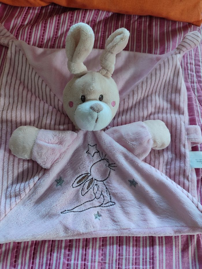 Doudou lapin rose  simba - photo numéro 2