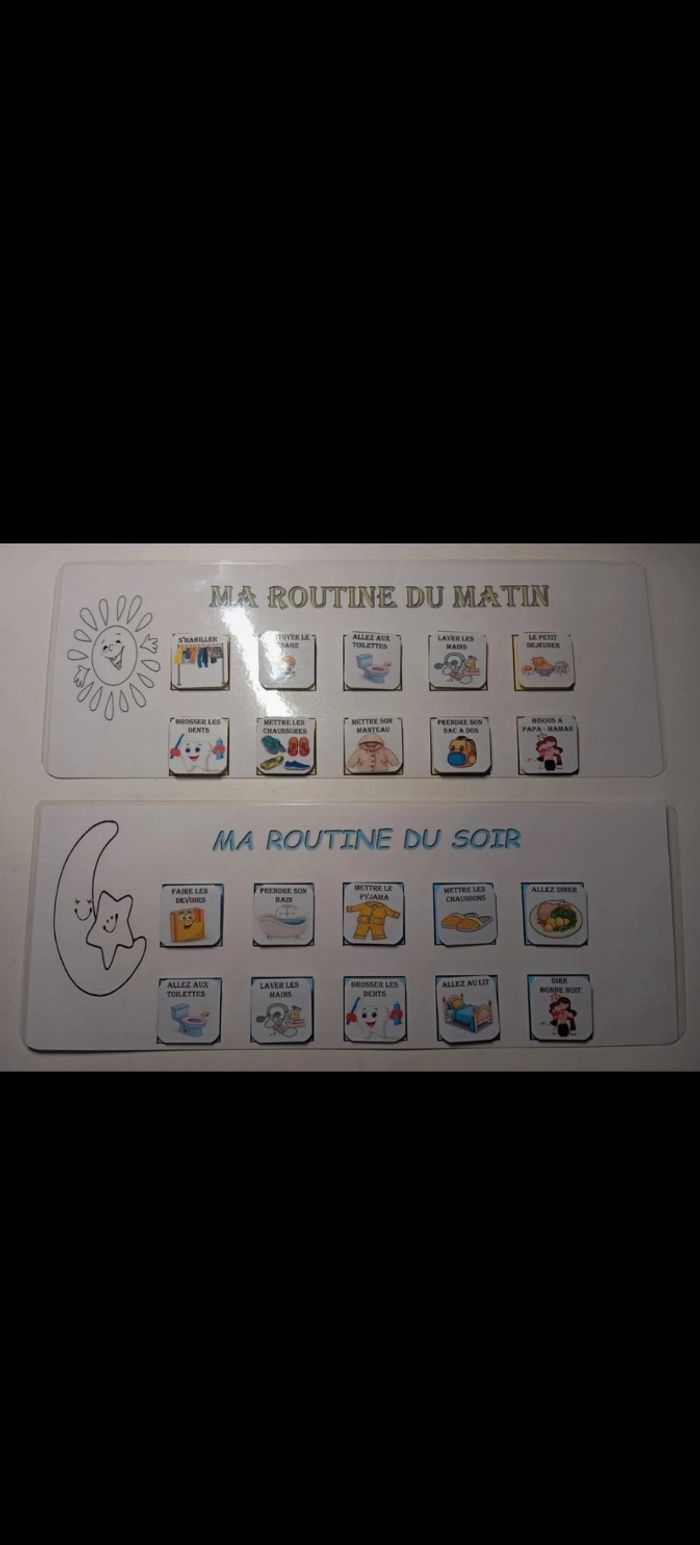 Fiche d'activité pour garçon ma routine du matin et du soir