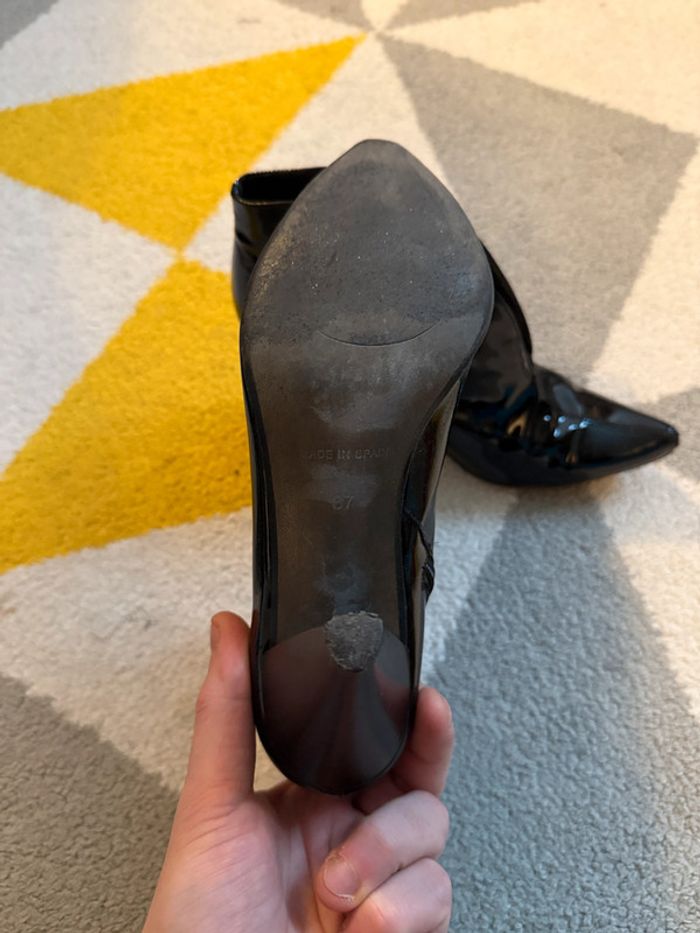 Bottines en cuir verni France Arno Taille 37 - photo numéro 4