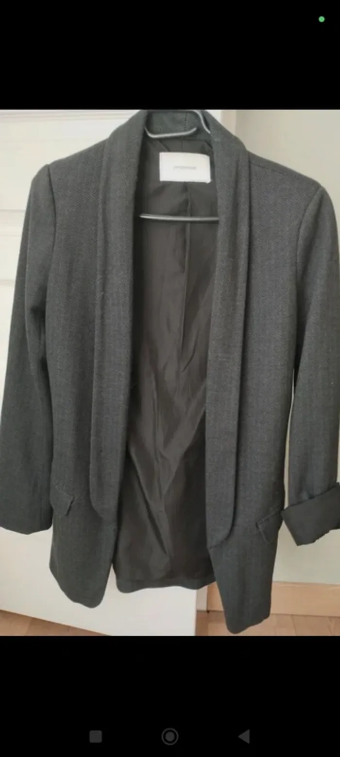Veste blazer grise Promod 34 - photo numéro 2