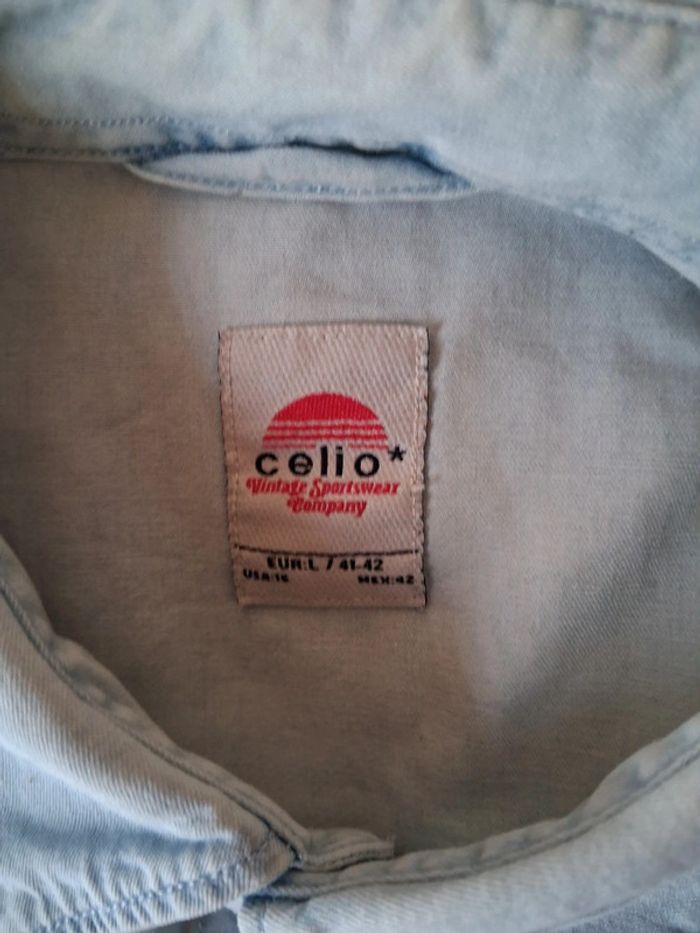 Chemise en jean's Célio taille L - photo numéro 4