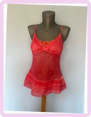 🌸 Débardeur rose Didier Parakian – Taille 42 – Détails boutons & coton doux 🌸