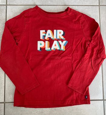 Te shirt ML rouge Okaidi taille 8 ans 